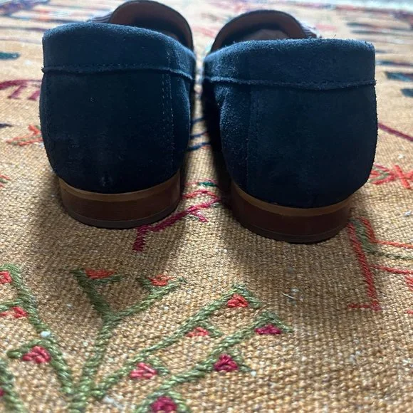 Navy Suede Loafers by Texto (Made in Portugal) Size EU 39 | US 8.5 - Picture 7 of 11